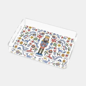 Vitelli Design Studio-Nutcracker Beyaz 25X17 Akrilik Tepsi