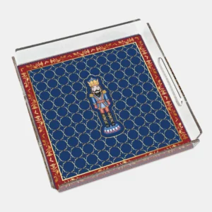 Vitelli Design Studio-Nutcracker Mavi 40x40 Akrilik Tepsi