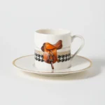 Vitelli Design Studio -Equestrian Kırmızı Ceket Porselen Kahve Fincanı