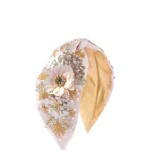 JOYCO Flower Grace Powder Boncuk İşlemeli Kadın Taç