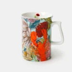 Vitelli Design Studio - Hazeran Flowers Lobster & Crab Porselen Kahve Kupası