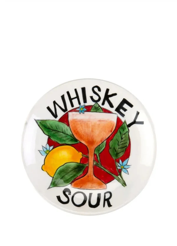 Feeling Good Inside -Pop-up Cocktail Collection Handmade Seramik Whiskey Sour Kokteyl Tabağı 15 cm