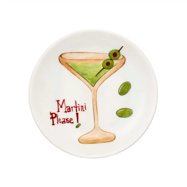 Feeling Good Inside -Pop-up Cocktail Collection Handmade Seramik Martini Please Kokteyl Tabağı 15 cm