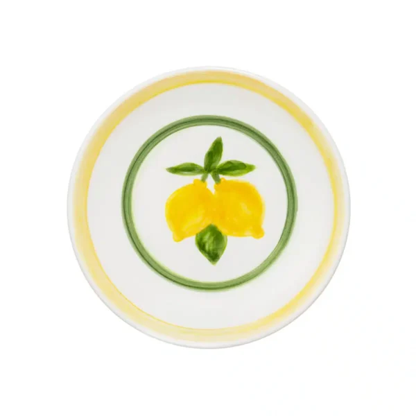 Feeling Good Inside -Lemon Splash Collection Handmade Ceramic Beyaz Pasta Tabağı 18 cm