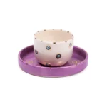 Feeling Good Inside -Inner Eye Collection Gözlü Lila Türk Kahvesi Fincanı Seti