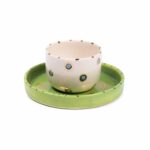 Feeling Good Inside-Inner Eye Collection Gözlü Açık Yeşil Türk Kahvesi Fincanı Seti