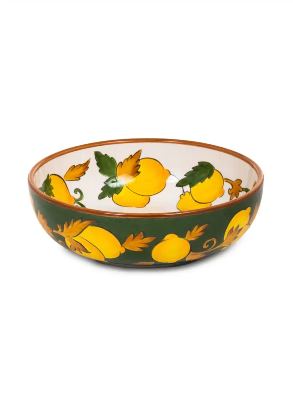 Feeling Good Inside -Amalfi Coast Collection Handmade Çam Yeşili Salata Kasesi ” Golden Fall ”