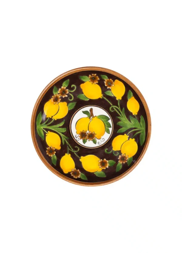 Feeling Good Inside -Amalfi Coast Collection Seramik Koyu Kahve 22 cm Tabak ”Golden Fall”