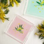 Fern&Co-Fleur De Mimosa Collection Kare Küçük Tepsi