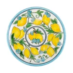 Feeling Good Inside -Amalfi Coast Collection Handmade Seramik Beyaz Zemin Yemek Tabağı