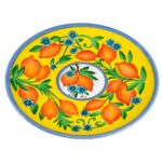 Feeling Good Inside-Amalfi Coast Collection Handmade Seramik Sarı Yemek Tabağı