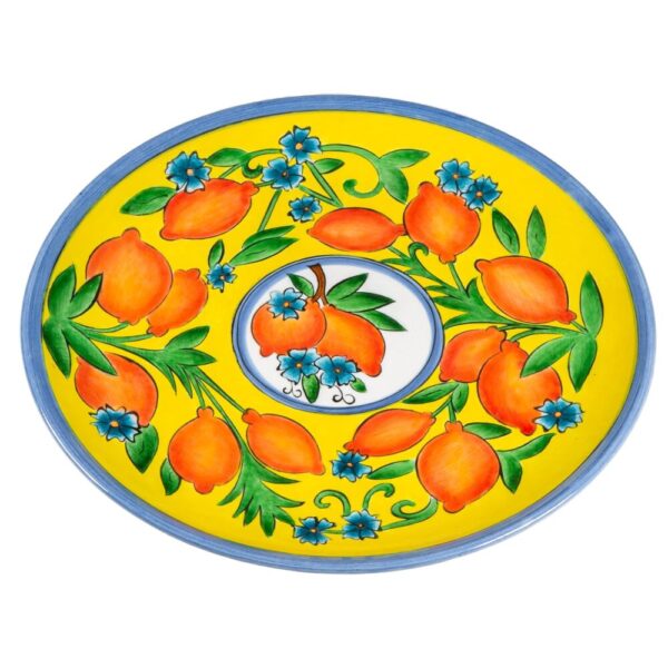Feeling Good Inside-Amalfi Coast Collection Handmade Seramik Sarı Yemek Tabağı