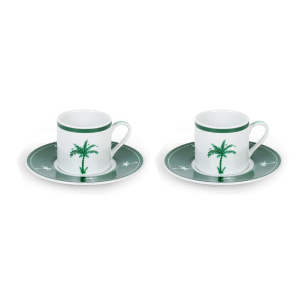 Fern&Co. x Anthropologie The Palm Collection 2’li Türk Kahvesi Fincanı