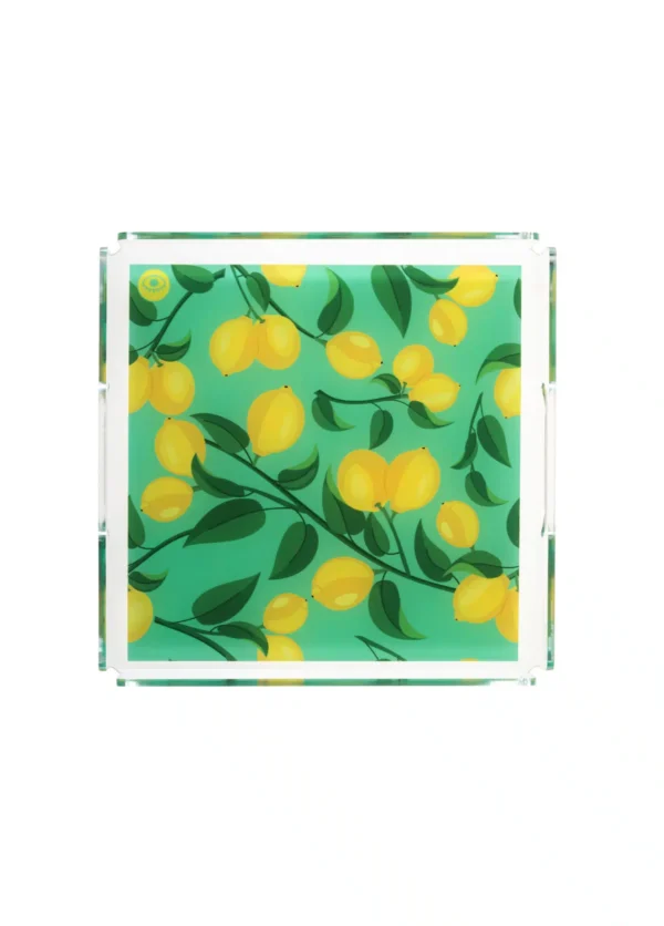 Feeling Good Inside-Green Lemon Plexi Tray 25*25 cm