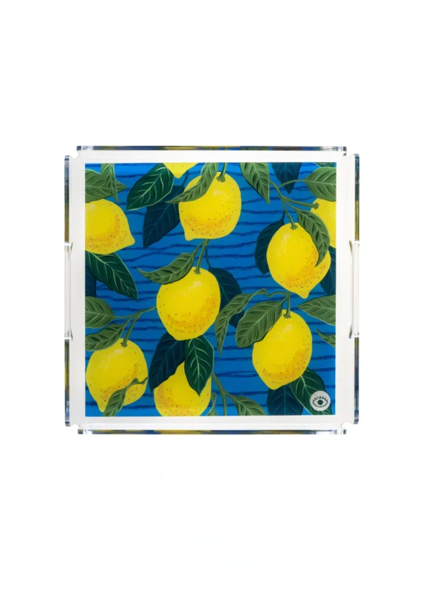 Blue Lemon Plexi Tepsi 25*25 cm