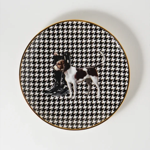 Vitelli Design Studio-Equestrian Köpek & Çizme 20 Cm Porselen Tabak