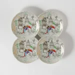 Vitelli Design Studio-İstanbul Galata Kulesi 4'lü 12 Cm Porselen Tabak
