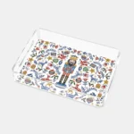 Vitelli Design Studio-Nutcracker Beyaz 25X17 Akrilik Tepsi