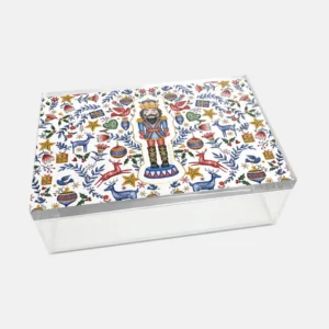 Vitelli Design Studio-Nutcracker Beyaz 18x12 Akrilik Kutu