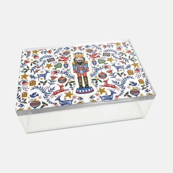 Vitelli Design Studio-Nutcracker Beyaz 18x12 Akrilik Kutu