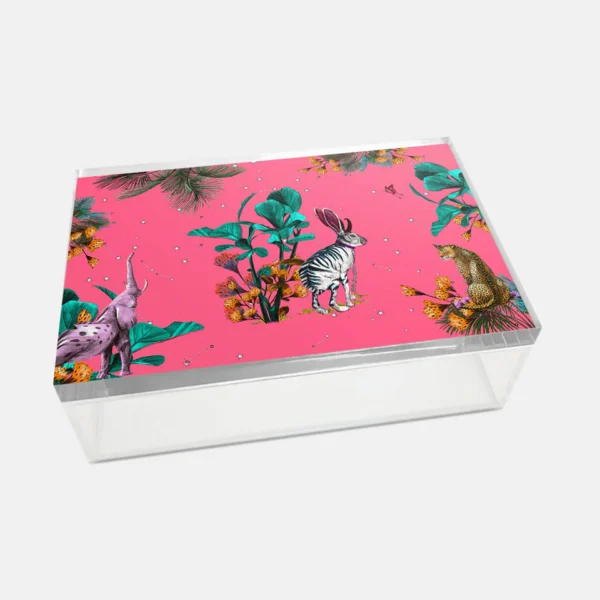 Vitelli Design Studio - Wonderland Pembe Tavşan Akrilik Kutu